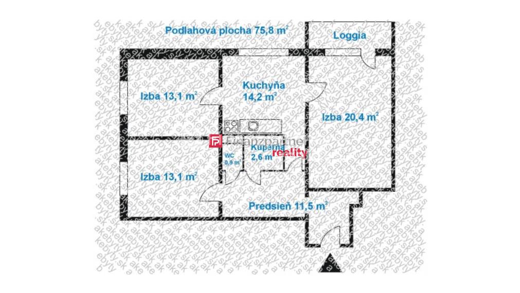 Finanzpartner reality Vám ponuka na predaj jedinečný 3 izbový byt za rozumnú cenu