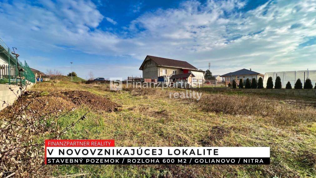Stavebný pozemok 600 m2, Golianovo, Nitra