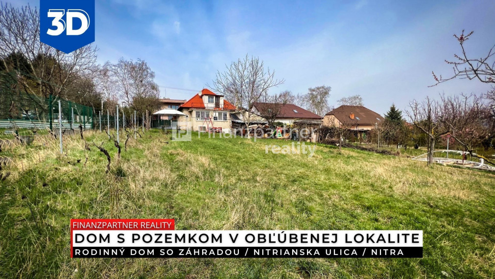 Rodinný dom so záhradou, Nitrianska ulica, Nitra