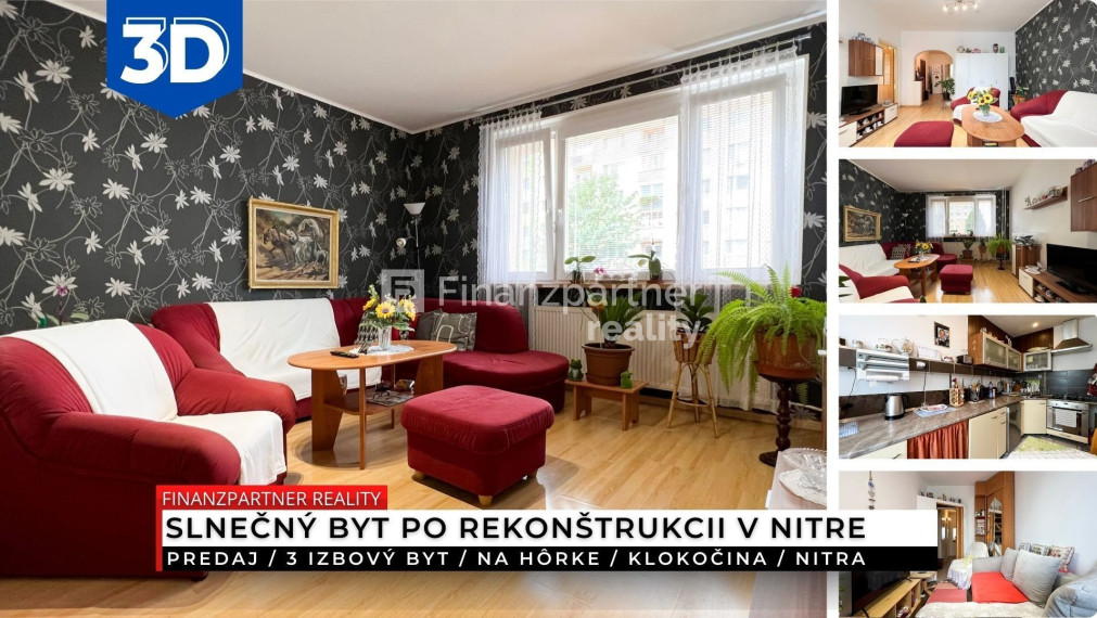 3 izbový byt, Na Hôrke, Nitra + 3D