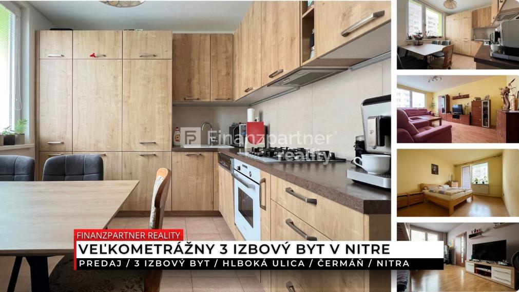 Veľkometrážny 3 izbový byt, 84 m2, Hlboká, Nitra
