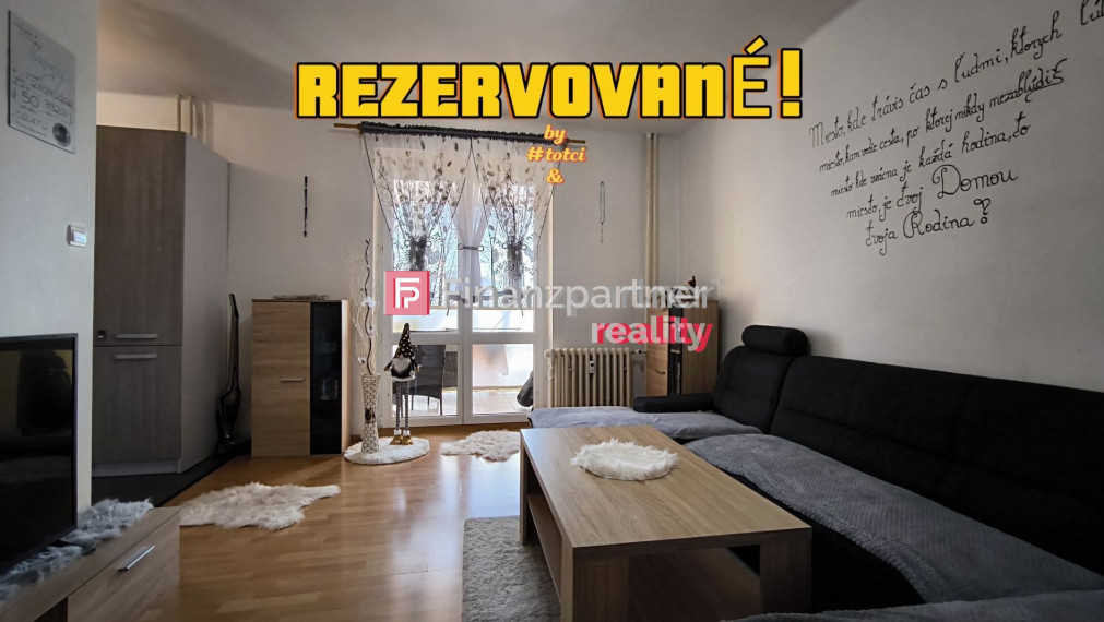 "PREDANÝ" VÝBORNE PRÍSTUPNÝ DVOJIZBOVÝ BYT