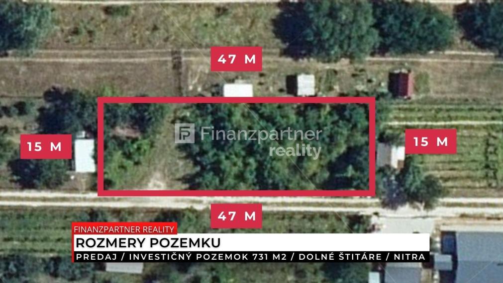 Stavebný pozemok 731 m², Dolné Štitáre, Nitra