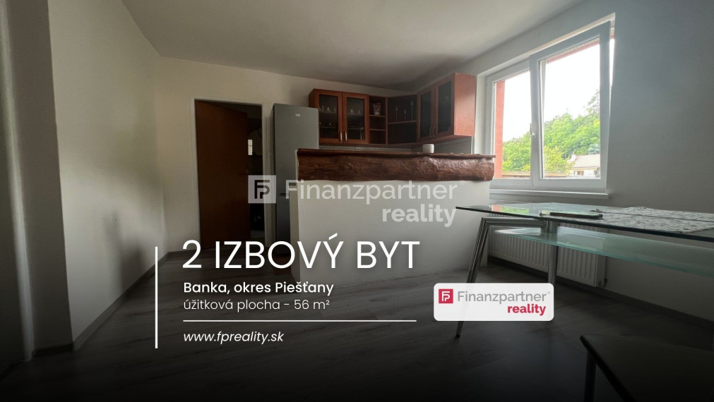 Prenájom, 2 izbový byt, Banka, Piešťany