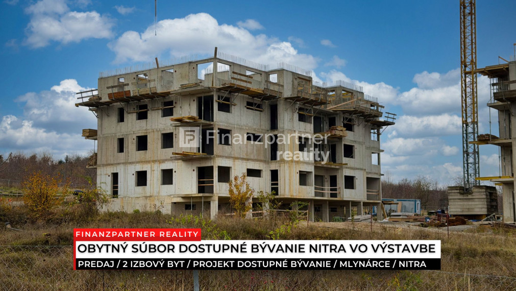 2 izbový byt 46,8 m² v novom projekte, Mlynárce, Nitra