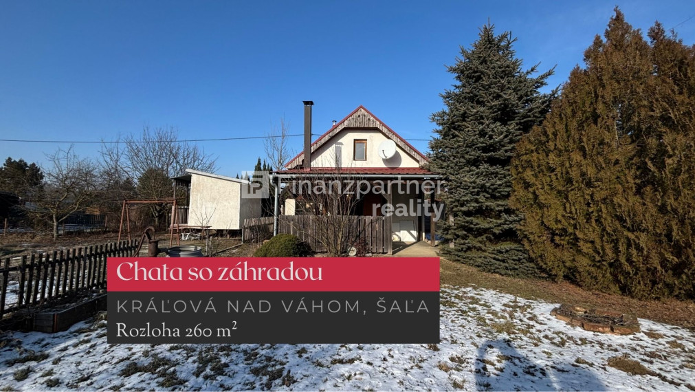 Chata so záhradou 260 m², Kráľová nad Váhom, Šaľa + 3D
