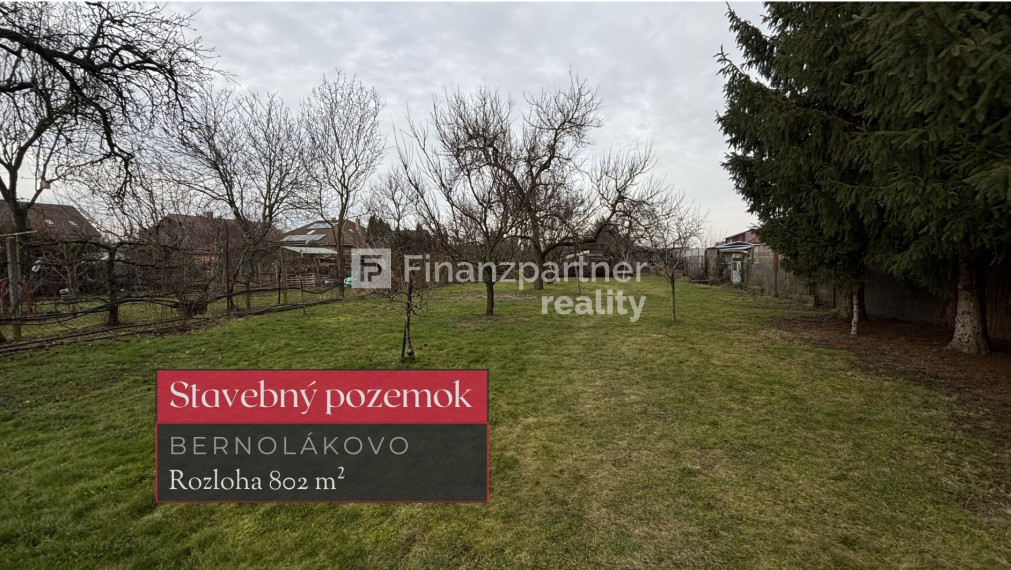 Lukratívny stavebný pozemok 802 m², Bernolákovo, Senec + 3D