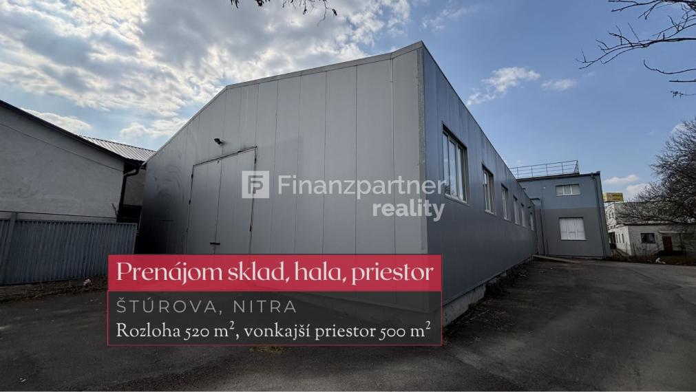 Prenájom sklad, výrobná hala, Štúrova ulica, Nitra + 3D