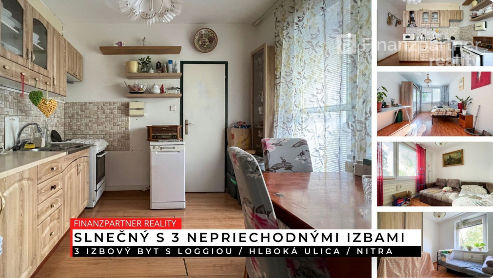 3 izbový byt s loggiou, Hlboká, Nitra
