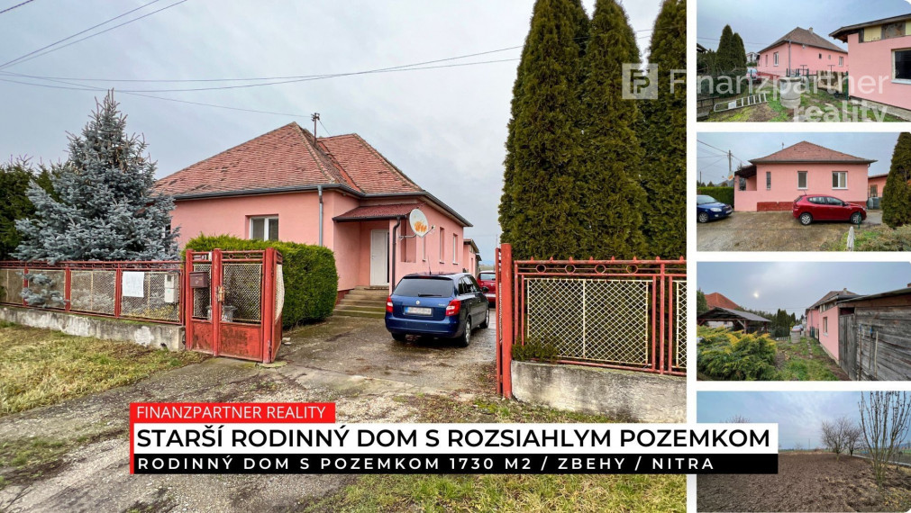 Rodinný dom s pozemkom 1730 m2, Zbehy, Nitra
