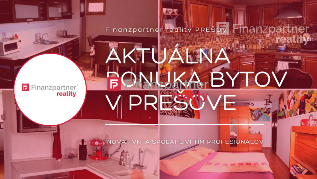 Aktuálna ponuka - najlepšie byty v Prešove: 1izb.,2izb.,3izb.,4izb. (F149-123-ANM)