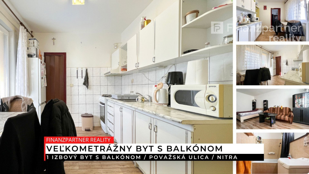 Veľkometrážny 1 izbový byt 40 m2, Považská, Nitra