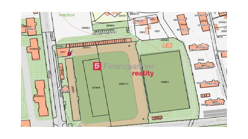 Developeri pozor: Najlepšie miesto pre nový bytový komplex pri fut. štadióne Tatran (F032-189-ANM)