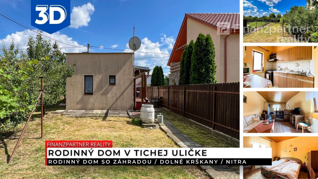 Rodinný dom so záhradou, Dolné Krškany, Nitra + 3D