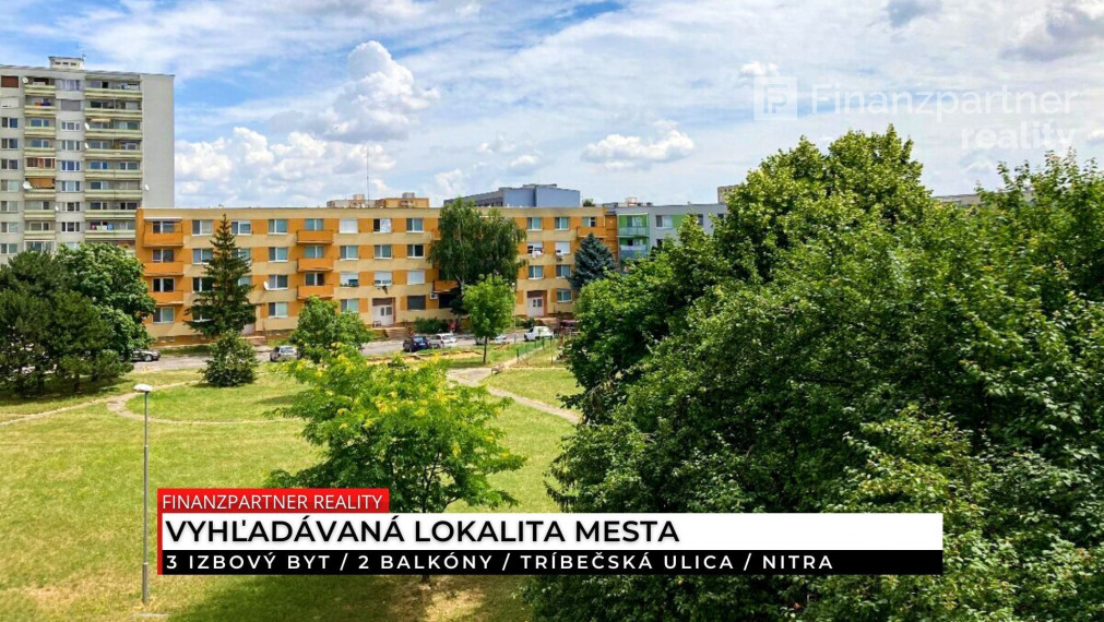 3 izbový byt, 2 balkóny, Tríbečská, Nitra