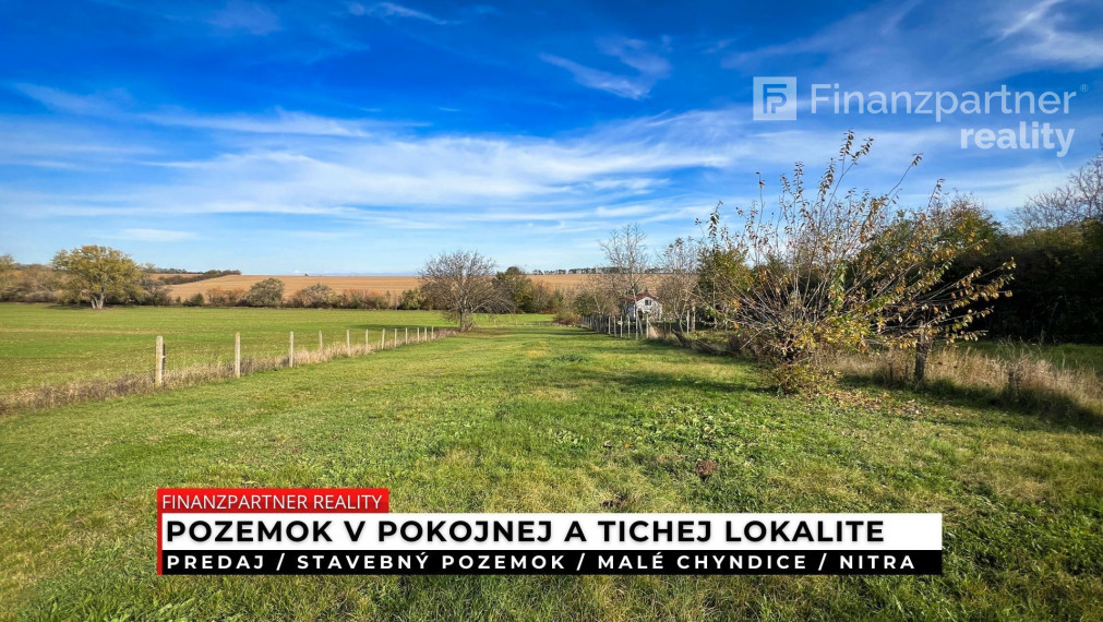 Stavebný pozemok 2400 m2, Malé Chyndice, Nitra