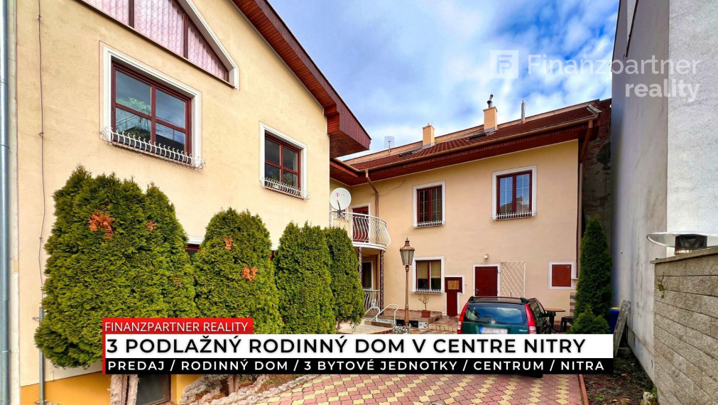Rodinný dom, 3 bytové jednotky, Centrum, Nitra