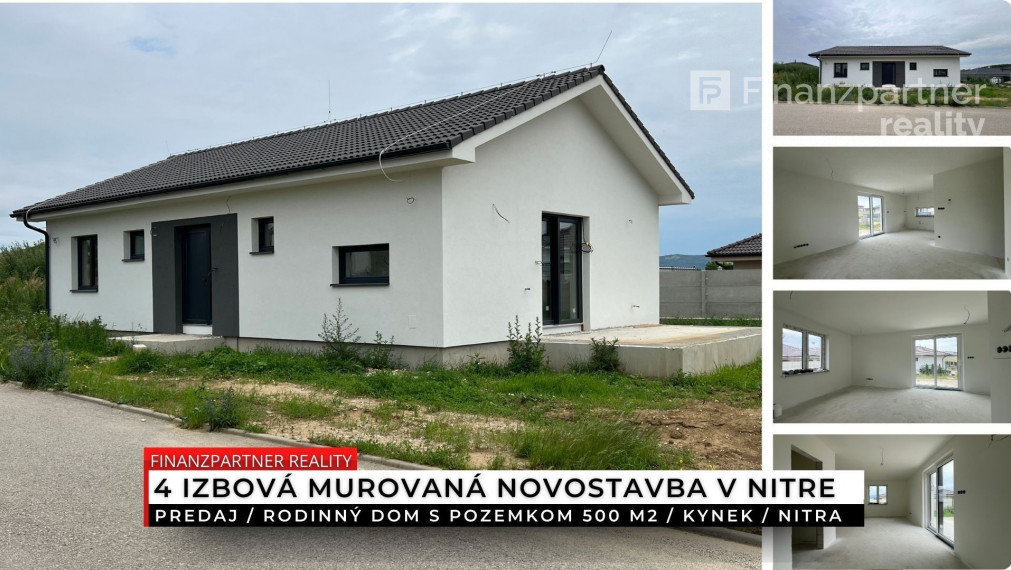 Novostavba, rodinný dom, pozemok 500 m2, Kynek, Nitra