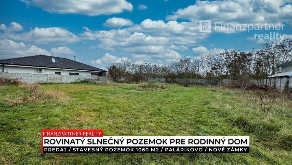 Stavebný pozemok 1060 m2, Palárikovo, Nové Zámky