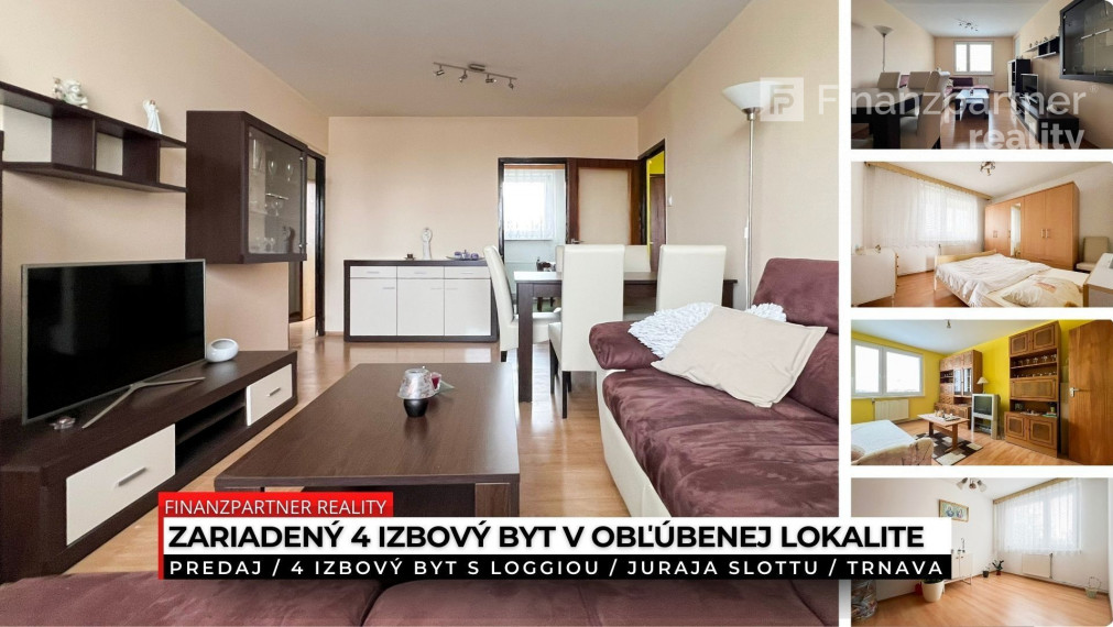 4 izbový byt 100,5 m2 s loggiou, Juraja Slottu, Trnava