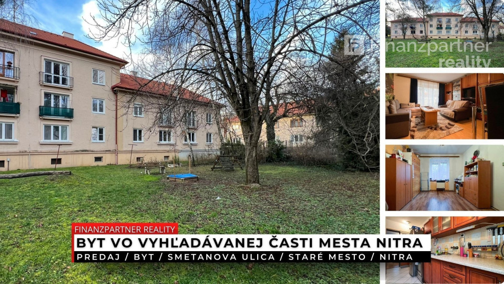 3 izbový byt, Smetanova, Staré mesto, Nitra