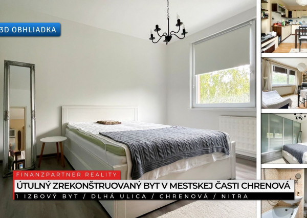 1 izbový byt 41 m2, Chrenová, Nitra + 3D