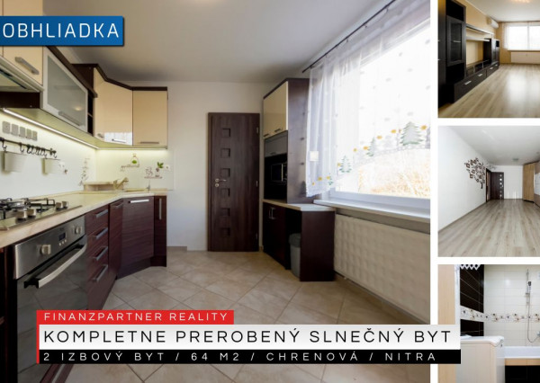 2i prerobený byt, 64 m2, Za Humnami, Chrenová, Nitra
