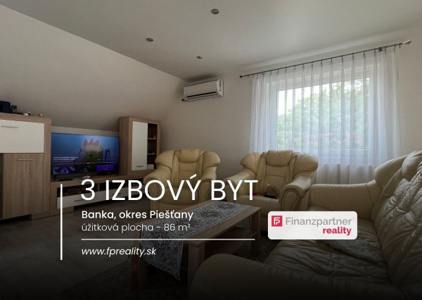 Prenájom, 3 izbový byt, Banka, Piešťany