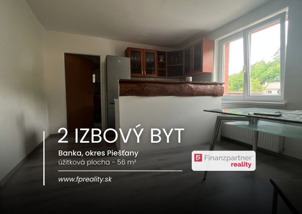 Prenájom, 2 izbový byt, Banka, Piešťany