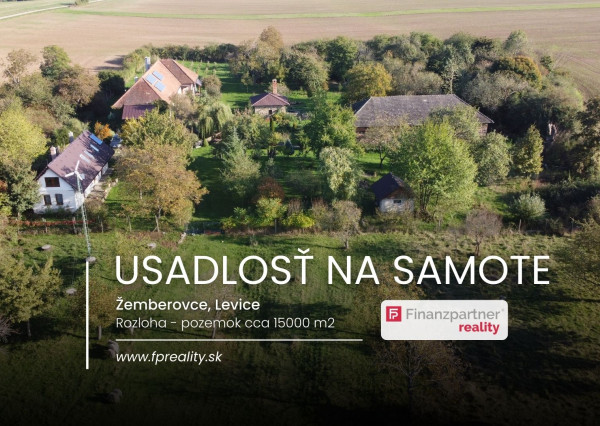 Usadlosť na samote, pozemok 15000 m², Žemberovce, Levice