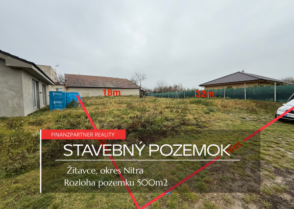 Stavebný pozemok 500 m², Žitavce , Vráble