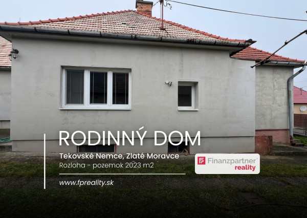 Rodinný dom, pozemok 2023 m², Tekovské Nemce, Zlaté Moravce