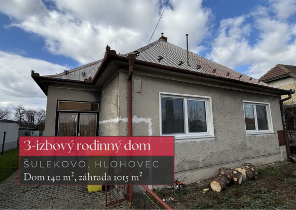 3 izbový rodinný dom 140 m², Šulekovo, Hlohovec + 3D