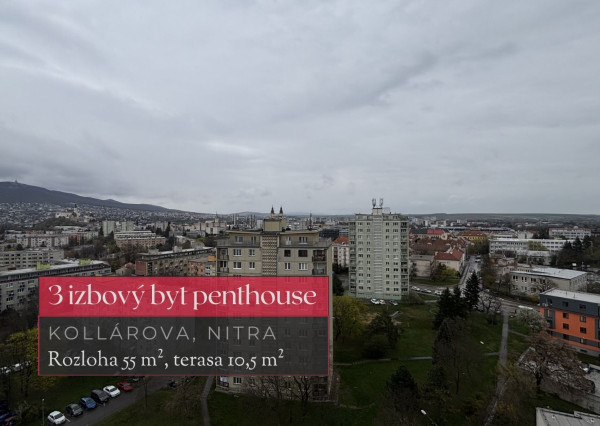 3 izbový byt 55 m² v meste Nitra, centrum, Kollárova + 3D
