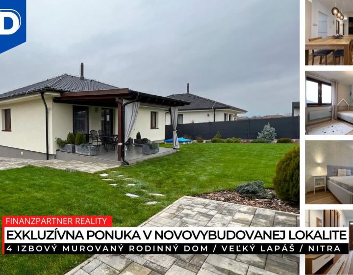 Novostavba 4 izbový rodinný dom, Veľký Lapáš, Nitra + 3D