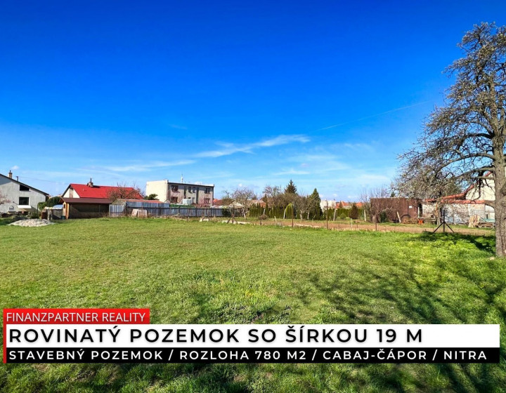 Stavebný pozemok 780 m2, Cabaj-Čápor, Nitra