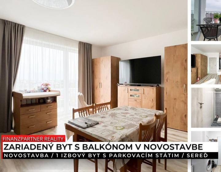 Novostavba, 1 izbový byt s parkovacím státím, Sereď