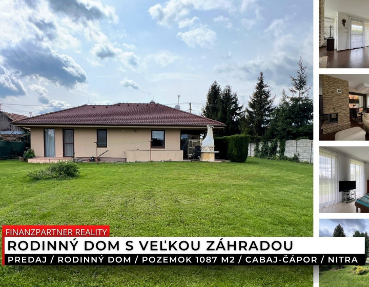 Rodinný dom s pozemkom 1 087 m², Cabaj-Čápor