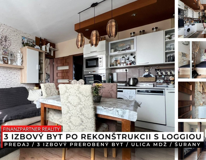 3 izbový prerobený byt, MDŽ, Šurany