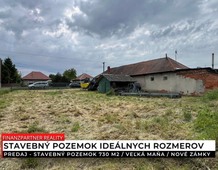 Stavebný pozemok 730 m², Veľká Maňa, Nové Zámky