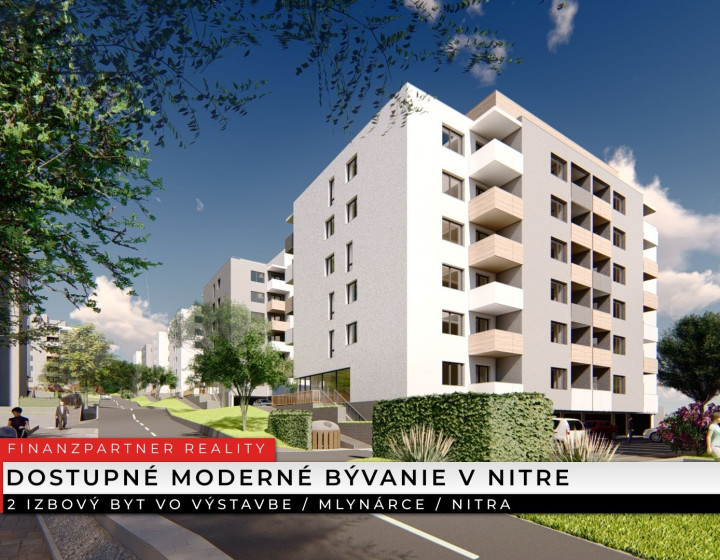 2 izbový byt 46,8 m² v novom projekte, Mlynárce, Nitra