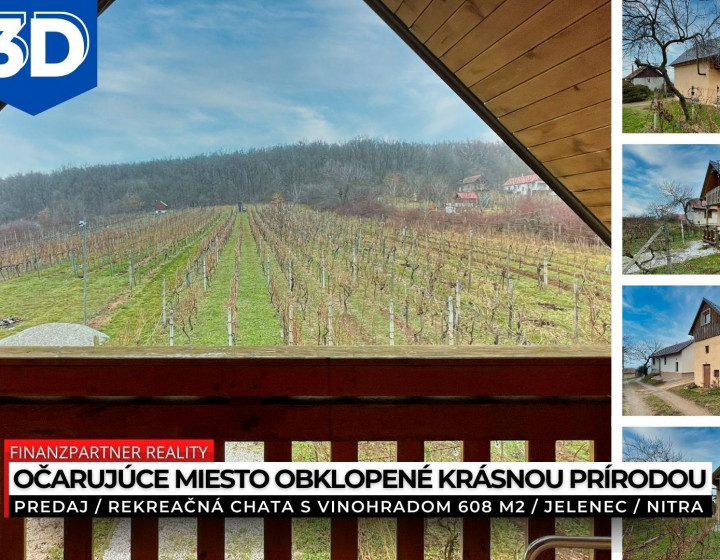 Rekreačná chata, vinohrad 608 m², Jelenec, Nitra