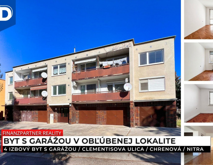 4 izbový byt s garážou, Chrenová, Nitra