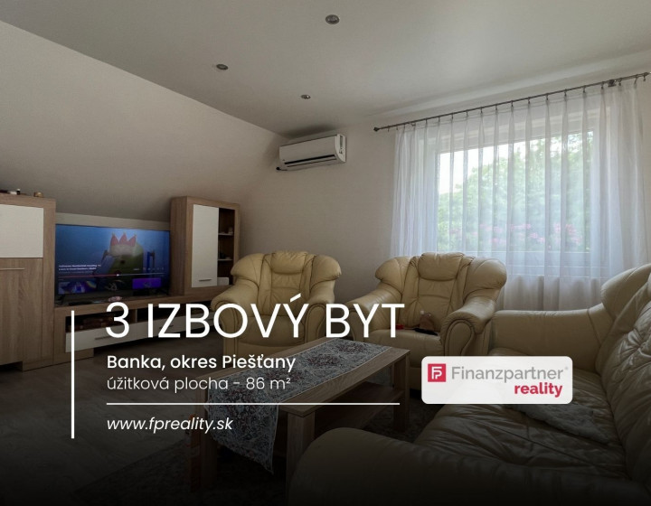 Prenájom, 3 izbový byt, Banka, Piešťany