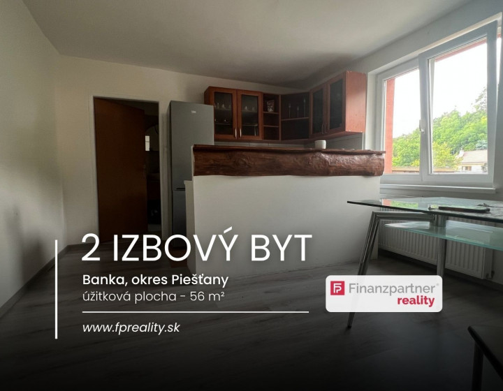 Prenájom, 2 izbový byt, Banka, Piešťany