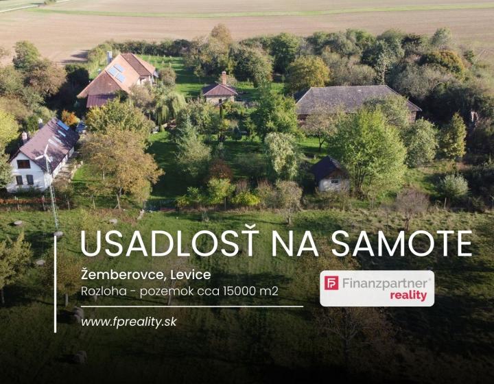 Usadlosť na samote, pozemok 15000 m², Žemberovce, Levice