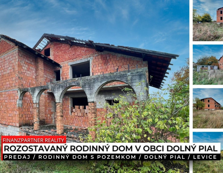 Rodinný dom s pozemkom 1424 m², Dolný Pial, Levice