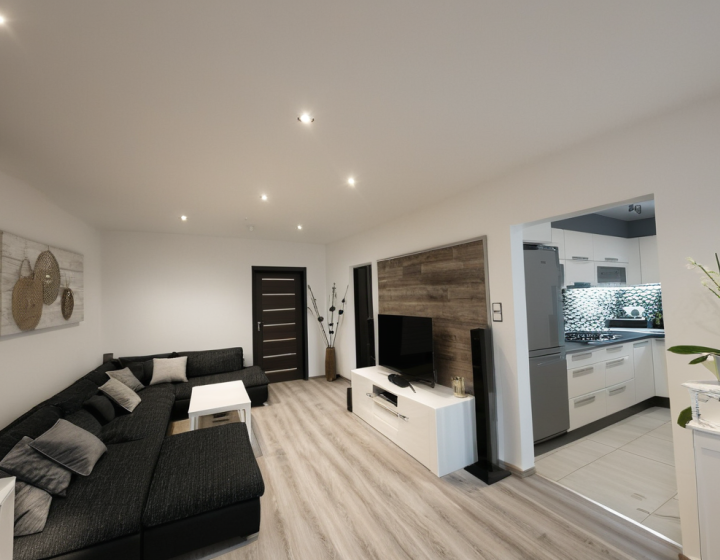 NOVINKA! Predaj 4-izbový Rodinný Byt s VLASTNOU ZÁHRADOU a Logiou, GBELY,