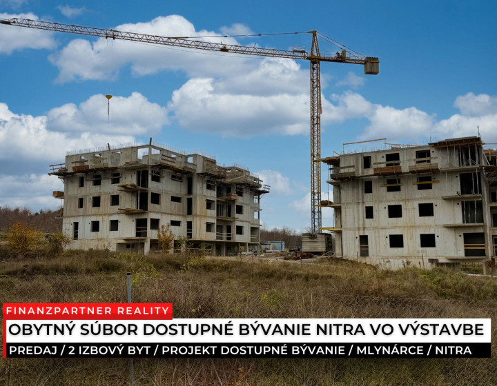 2 izbový byt 54 m² v novom projekte, Mlynárce, Nitra