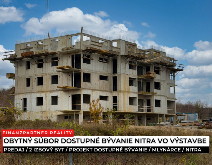 2 izbový byt 46,8 m² v novom projekte, Mlynárce, Nitra